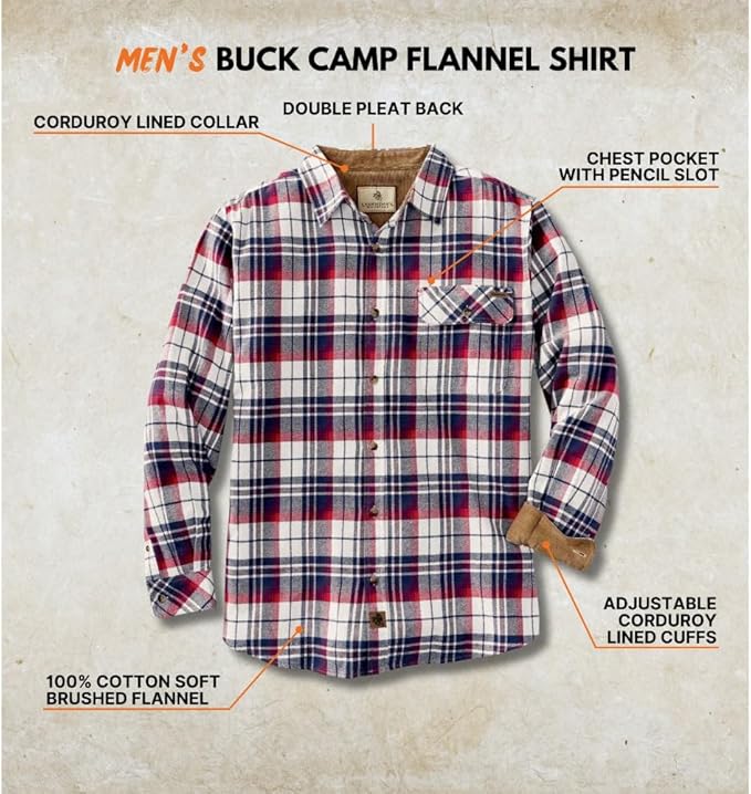 Legendary Whitetails Men's Americana Plaid Flannel Shirt - Image 4
