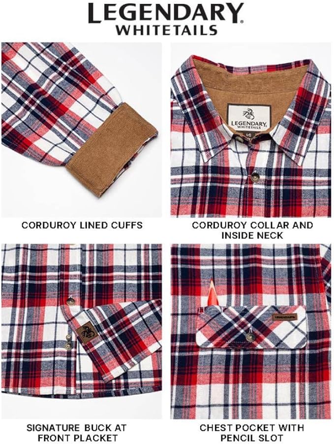 Legendary Whitetails Men's Americana Plaid Flannel Shirt - Image 2
