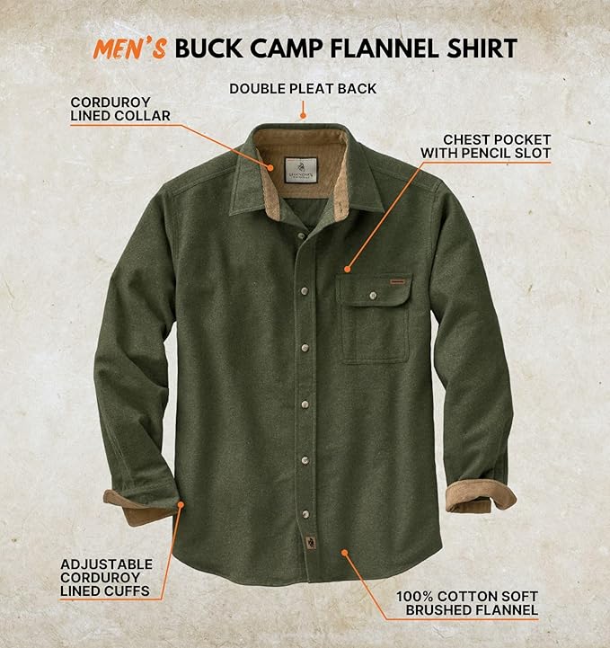 Legendary Whitetails Men's Army Flannel Shirt - Image 4