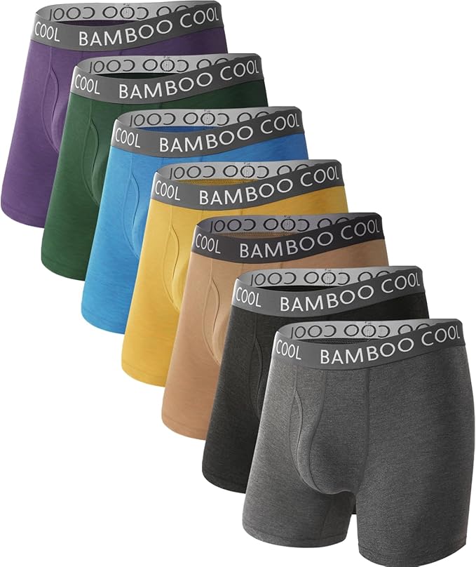 BAMBOO COOL Men's 01-assorted (7 Pack) Ultra ComfortSoft Underwear