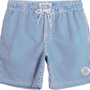 maamgic Men's Blue Striped Swim Trunks