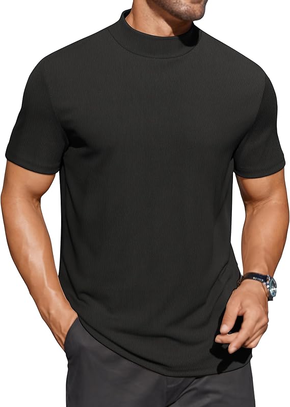 COOFANDY Black T-Shirt - Image 2