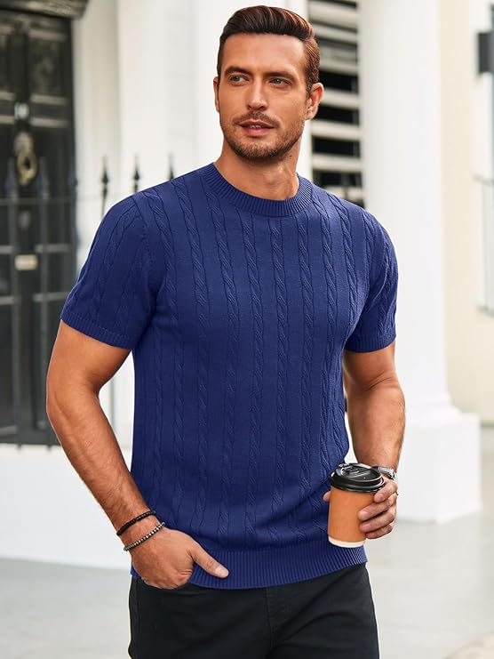 Runcati Navy Blue T Shirt Slim Fit - Image 2