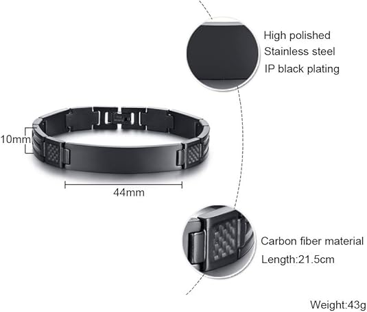 MEALGUET Stainless Steel Black-Above all else,- Proverbs 4:23 Bracelet for Men - Image 4