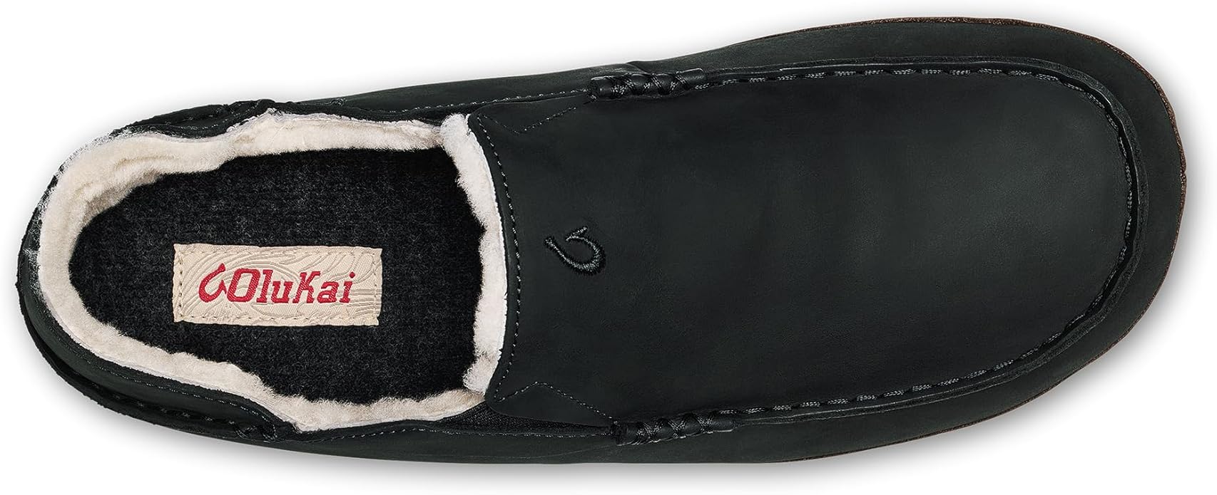 OLUKAI Moloa Slipper Black/Dk Java Men's - Image 4