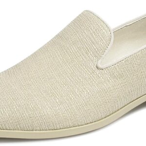 UUBARIS Mens Beige Dress Loafers
