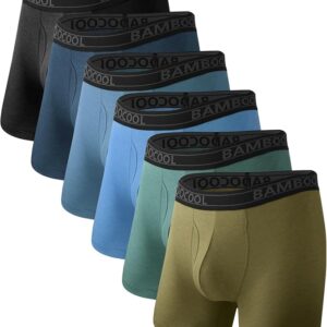 BAMBOO COOL Breathable Men's 1black/2green/3blue (6 Pack) Underwear