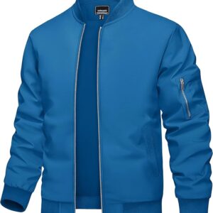 TACVASEN Men's Bomber  #01 Blue Green Jacket