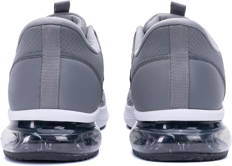 Mens Blackgrey Running Shoes Slip On Tennis Athletic Fashion Sneakers - Image 3