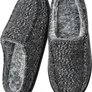 Cozylook Black Men's Slip-on Slippers