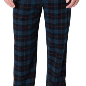AZ Mens Black Blue Plaid Breathable Flannel Pajama Pant
