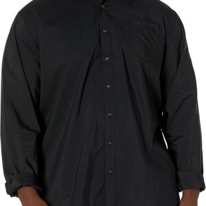 Dockers Men's Supreme Black Flex Long Sleeve Button Up Shirt