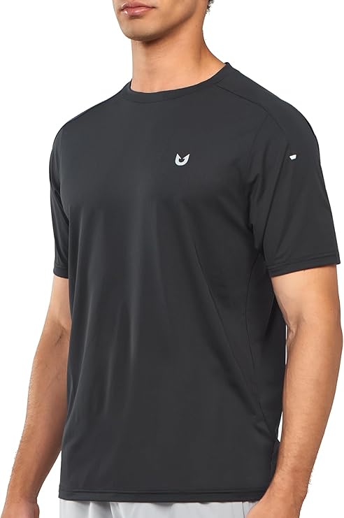 NORTHYARD Athletic Running Black T-Shirts