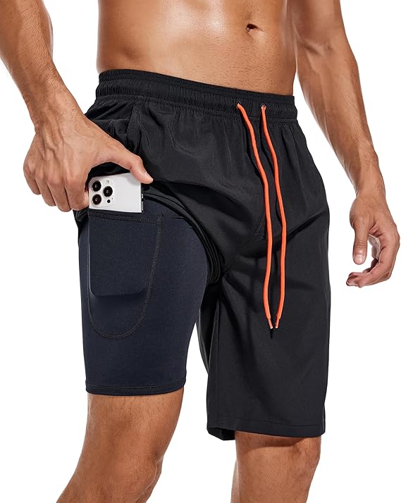 difficort Mens Black Swim Trunks