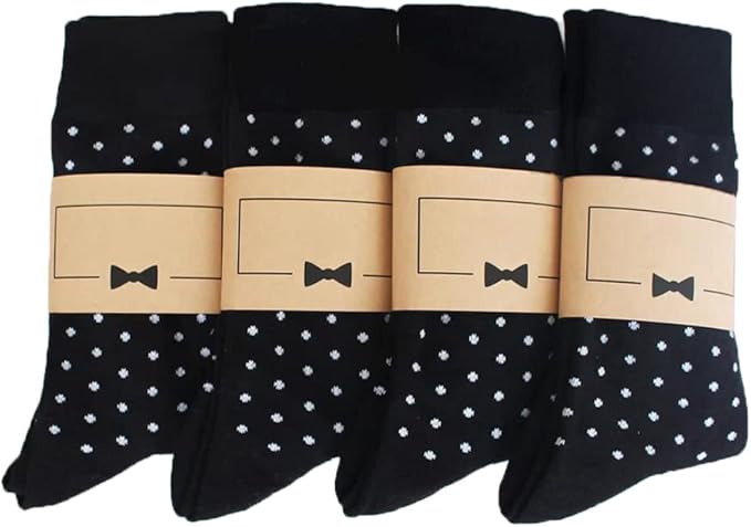 Socks For Men Groomsmen (A:black-4pairs)