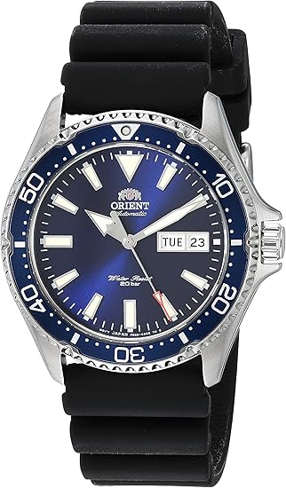 Orient Men's Kamasu Blue - Rubber Strap Stainless Steel Japanese-Automatic Diving Watch