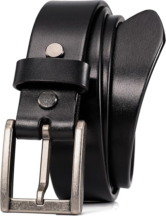 WOLFANT Thicken Full Grain Heavy Duty Black Belts for Men