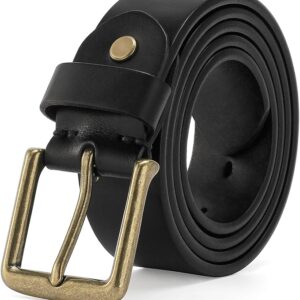 Thicken Full Grain Leather Brown Mens Belt