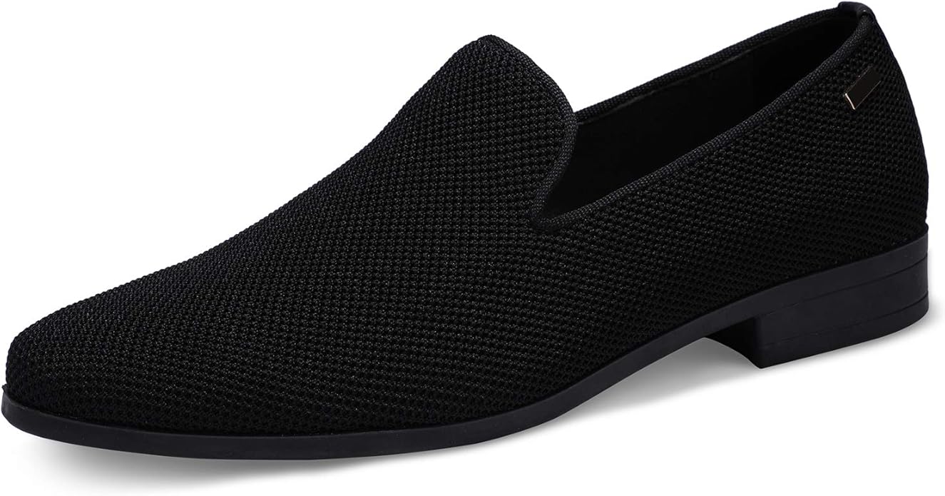 UUBARIS Mens Black Dress Loafers