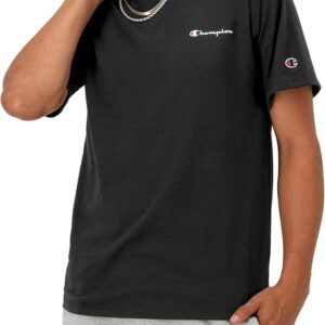 Champion Men's Fleece Midweight Crewneck Black Small - Small Script Logo Sweatshirt