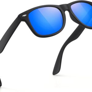 FEIDUSUN A02-matte Black / Blue Sunglasses Men