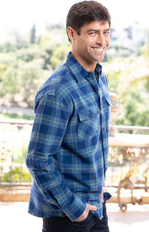 Gioberti Men's Plaid Checkered Flannel Shirt