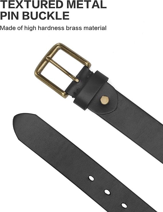 Thicken Full Grain Leather Brown Mens Belt - Image 3