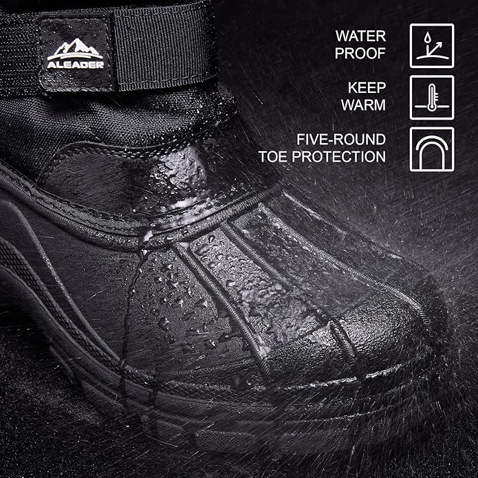 ALEADER Men's Black/400g Thinsulate Winter Waterproof Snow Boots - Image 3
