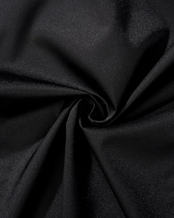 J.VER Men's Dress Shirts Solid Long Sleeve Black Formal Shirt - Image 2