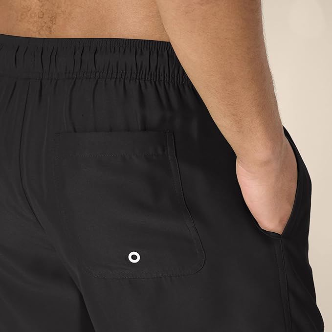 Amazon Essentials Mens 7" Black Swim Trunks - Image 2