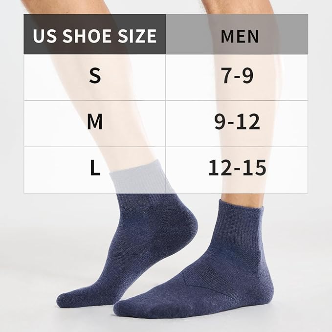 CS CELERSPORT 6 Pack Men's Black*2+light Blue*2+dark Blue*2 Ankle Socks - Image 2