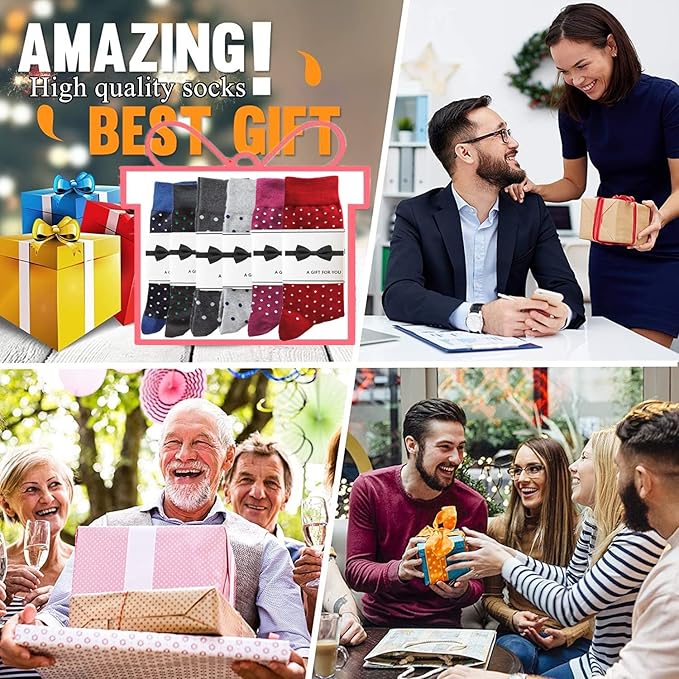 Socks For Men Groomsmen (A:black-4pairs) - Image 2