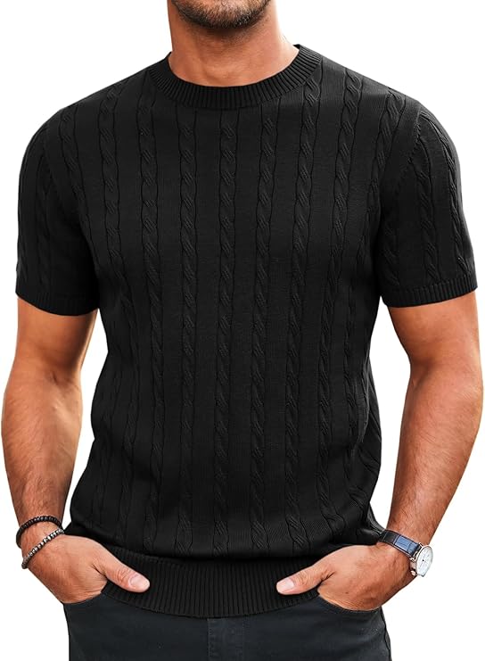 Runcati Black T Shirt Slim Fit