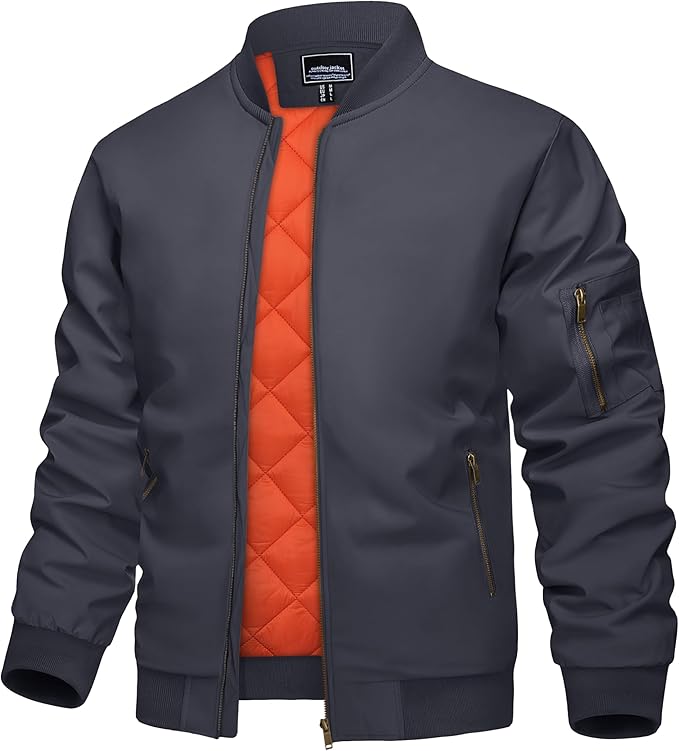 KEFITEVD Men's Dark Grey Jacket