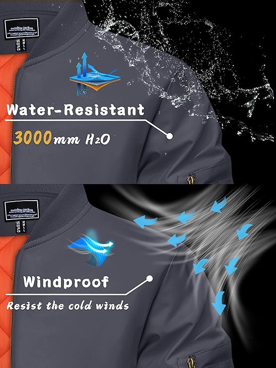 KEFITEVD Men's Dark Grey Jacket - Image 2