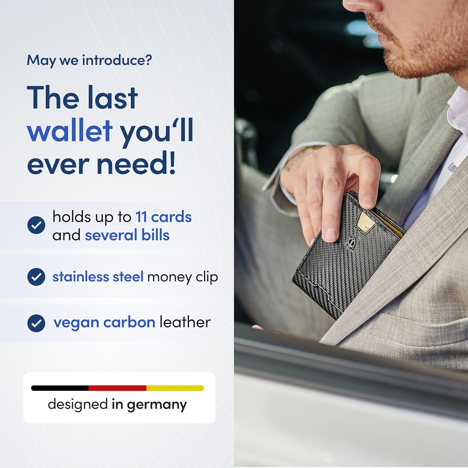 TRAVANDO Carbon & Orange Mens Wallet - Image 4