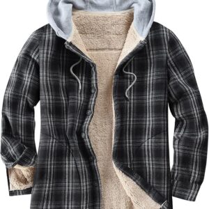 Plaid Shirts Black Plaid Jacket