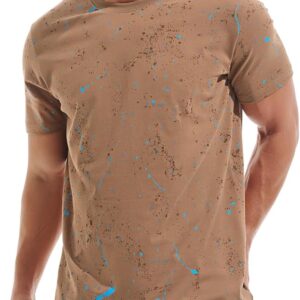 KLIEGOU Crew Neck 544 Khaki T Shirt Fitted