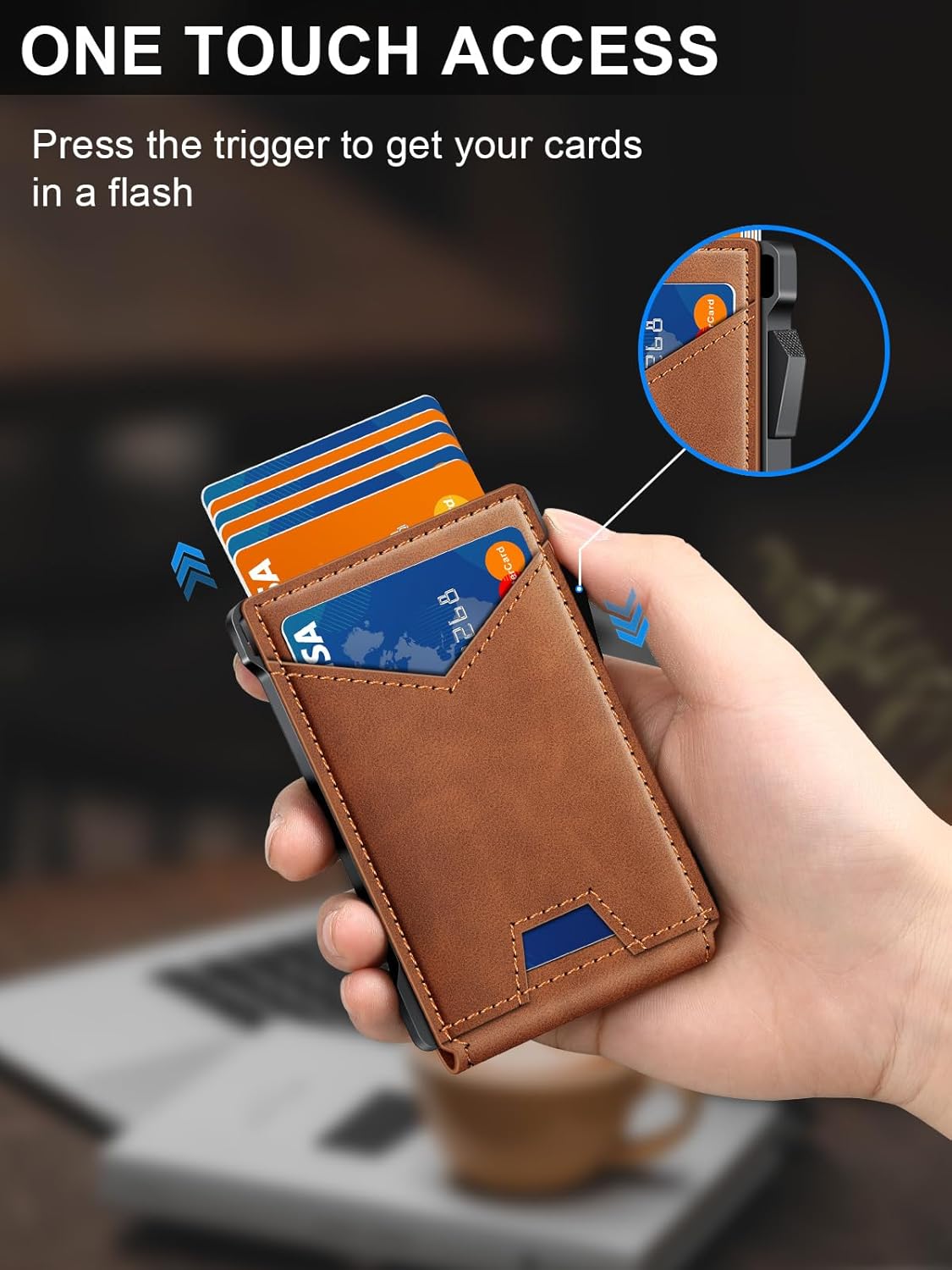 RFID Brown Wallet for Men - Image 4