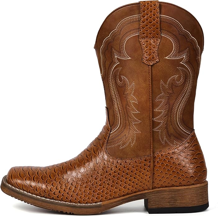 IUV Cowboy Brown Boots for Men - Image 4