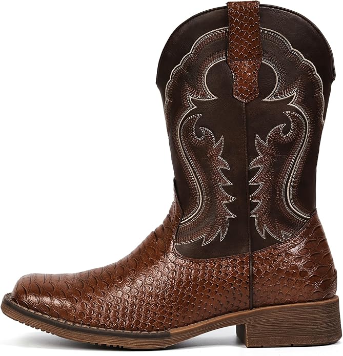 IUV Cowboy Dark Brown Boots for Men - Image 3