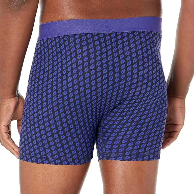 Amazon Essentials Men's Black Rugby Print/Grey Heather/Royal Blue/Sky Blue Underwear Boxer - Image 4