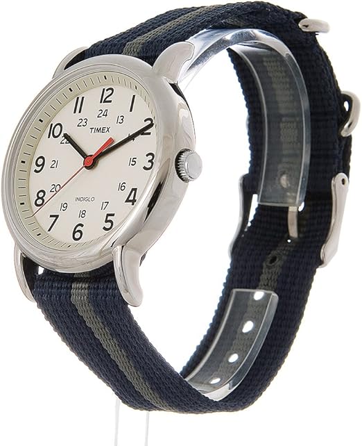 Timex Weekender 38mm Unisex Blue/Silver-Tone/White Analog Watch - Image 4