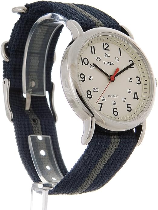 Timex Weekender 38mm Unisex Blue/Silver-Tone/White Analog Watch - Image 2