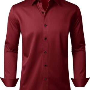 Alimens & Gentle Burgundy Men's Down Shirt