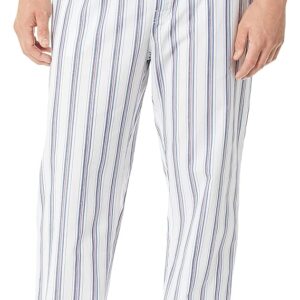 Nautica mens Soft Woven Elastic Waistband Bright White Sleep Pajama Pant