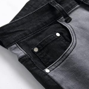 RXXKKK Men's Regular Slim Fit 1017 Blackgray Flex Jeans