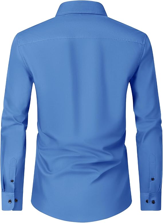 Alimens & Gentle Classic Blue Men's Down Shirt - Image 2