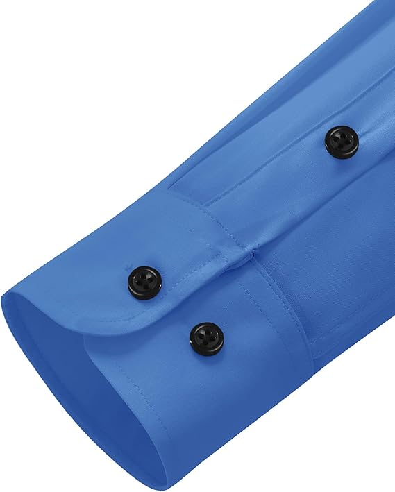 Alimens & Gentle Classic Blue Men's Down Shirt - Image 4