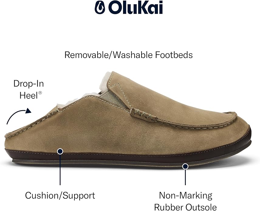 OLUKAI Moloa Slipper Clay/Dk Java Men's - Image 3